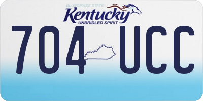 KY license plate 704UCC