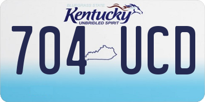 KY license plate 704UCD