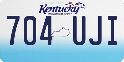 KY license plate 704UJI