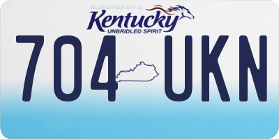 KY license plate 704UKN
