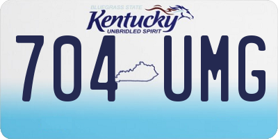 KY license plate 704UMG