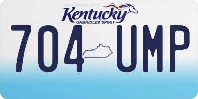 KY license plate 704UMP
