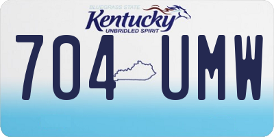 KY license plate 704UMW