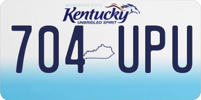 KY license plate 704UPU