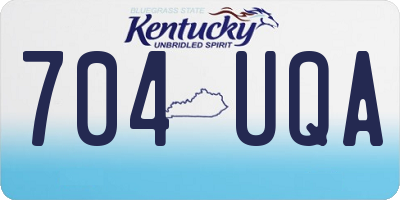 KY license plate 704UQA