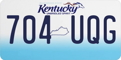 KY license plate 704UQG