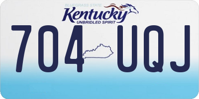 KY license plate 704UQJ