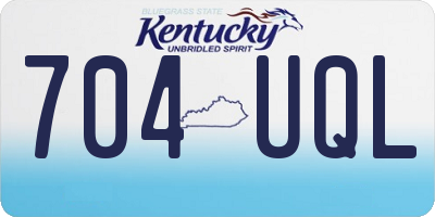 KY license plate 704UQL