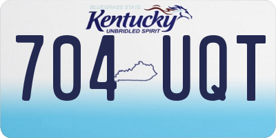 KY license plate 704UQT