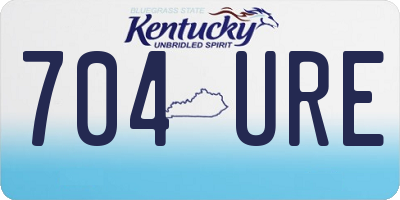 KY license plate 704URE