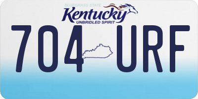 KY license plate 704URF