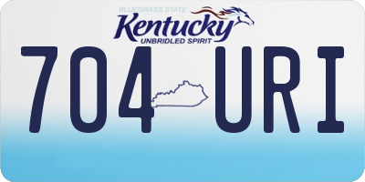 KY license plate 704URI