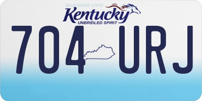 KY license plate 704URJ