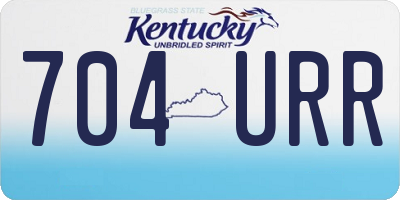 KY license plate 704URR