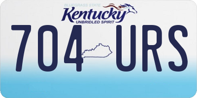 KY license plate 704URS