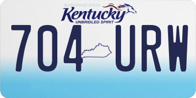 KY license plate 704URW