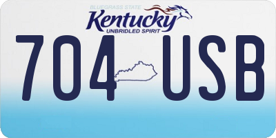 KY license plate 704USB