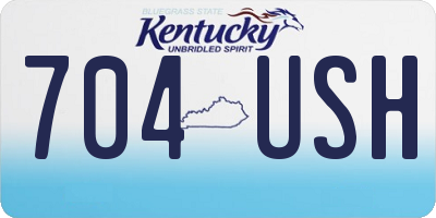 KY license plate 704USH