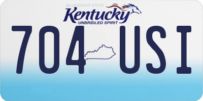 KY license plate 704USI