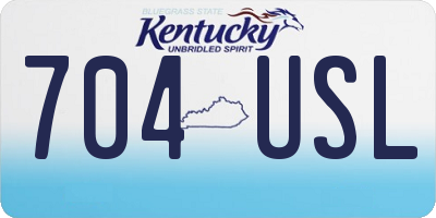 KY license plate 704USL