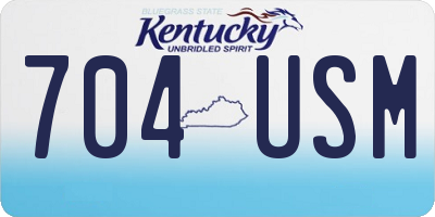 KY license plate 704USM