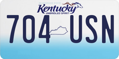 KY license plate 704USN