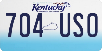 KY license plate 704USO