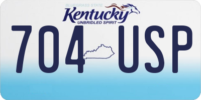 KY license plate 704USP