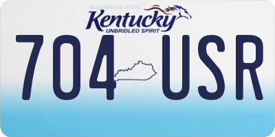 KY license plate 704USR