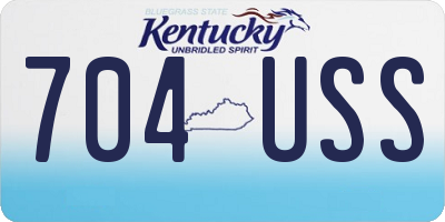 KY license plate 704USS
