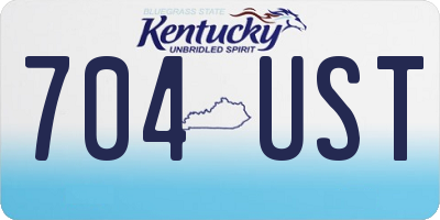 KY license plate 704UST
