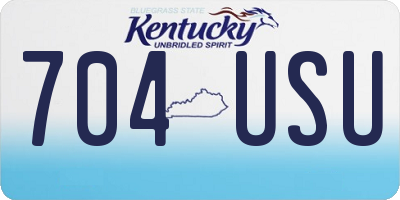 KY license plate 704USU