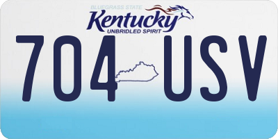 KY license plate 704USV