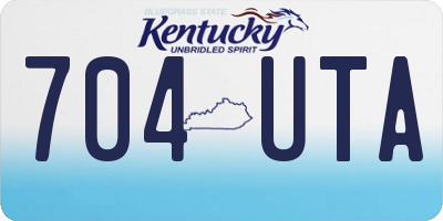 KY license plate 704UTA