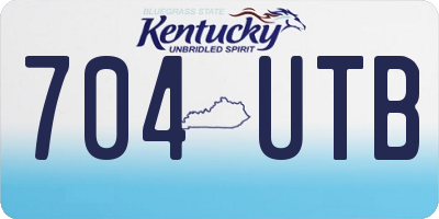 KY license plate 704UTB