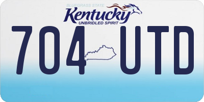 KY license plate 704UTD