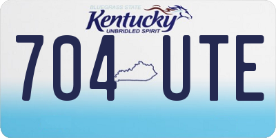 KY license plate 704UTE