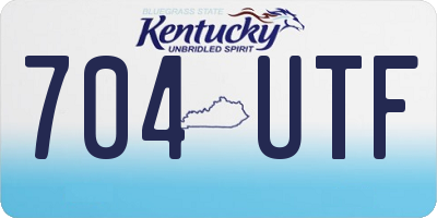 KY license plate 704UTF