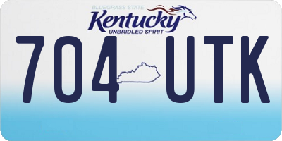 KY license plate 704UTK