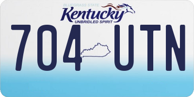 KY license plate 704UTN