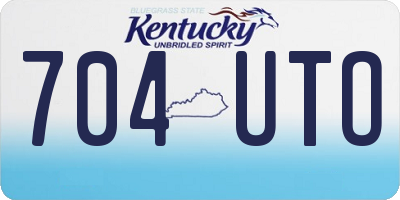 KY license plate 704UTO