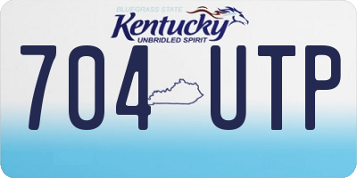 KY license plate 704UTP