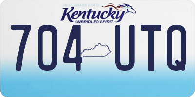 KY license plate 704UTQ