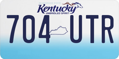 KY license plate 704UTR