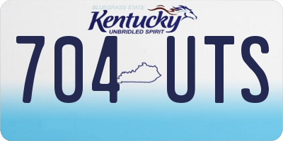 KY license plate 704UTS