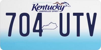 KY license plate 704UTV