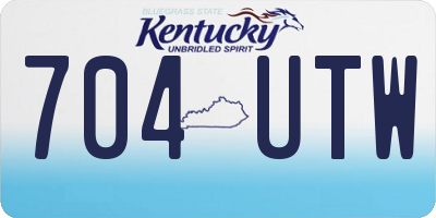 KY license plate 704UTW