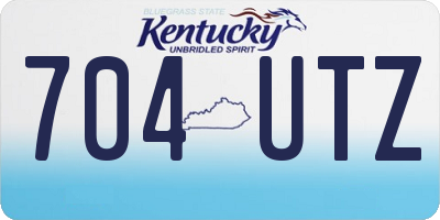 KY license plate 704UTZ