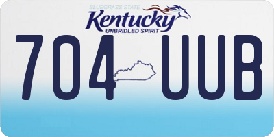 KY license plate 704UUB