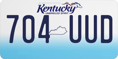 KY license plate 704UUD
